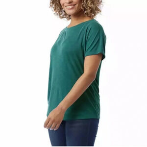 32 Degrees Ladies' Short Sleeve Relaxed Fit Ribbed Top Shirt